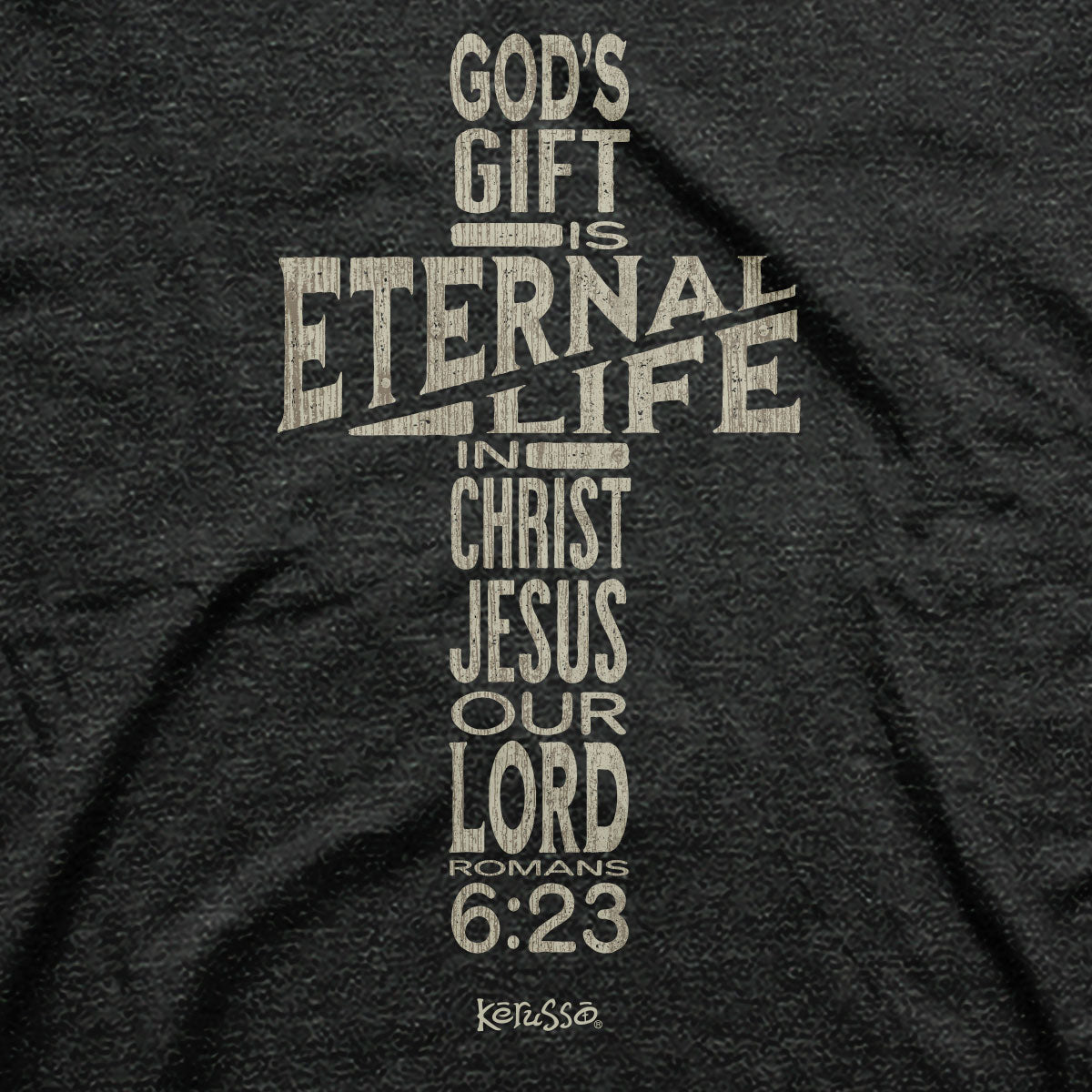 Kerusso Christian T-Shirt Eternal Life Cross