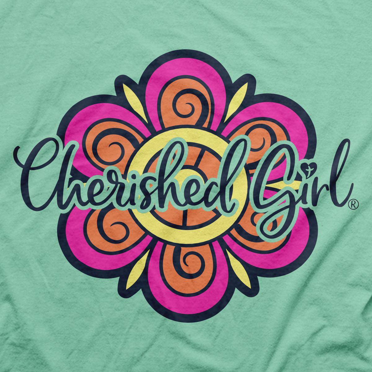 Cherished Girl Womens T-Shirt Blessed Is She