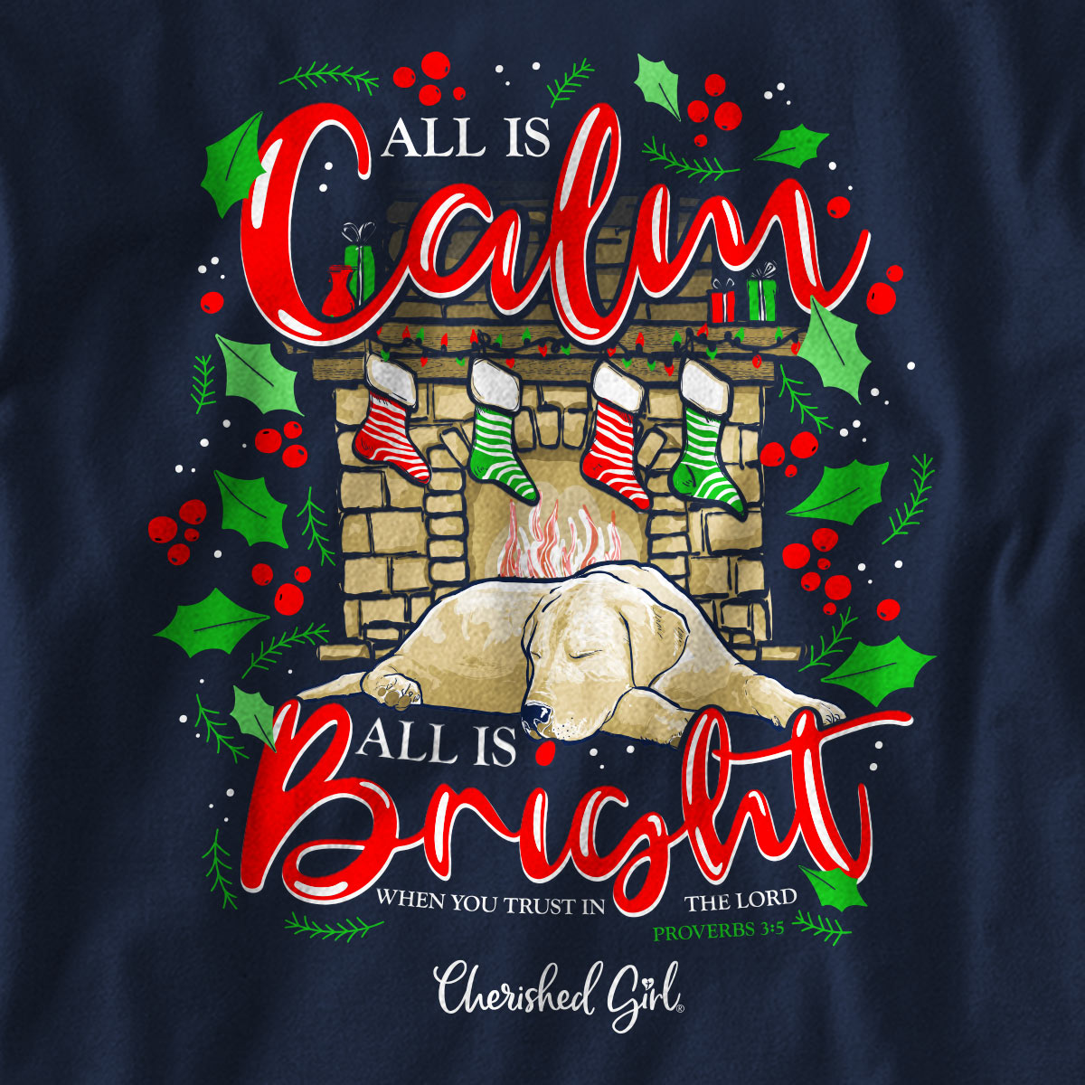 Cherished Girl Womens Long Sleeve T-Shirt Calm & Bright