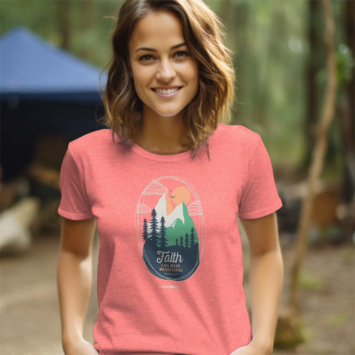 grace & truth Womens T-Shirt Faith Mountains