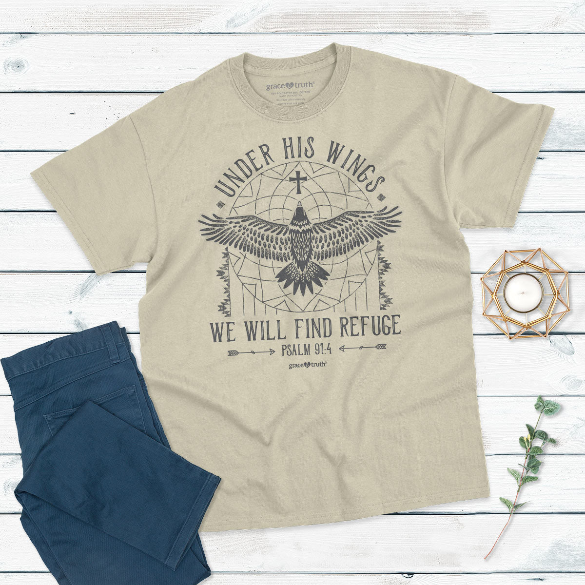 grace & truth Womens T-Shirt Under His Wings