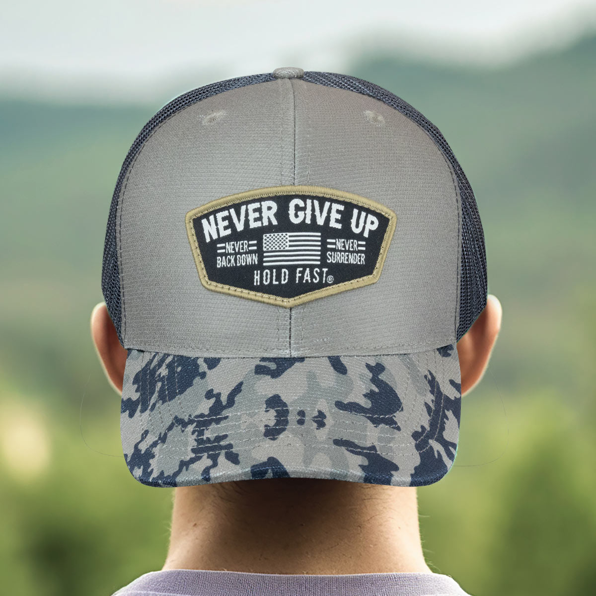 HOLD FAST Mens Cap Never Give Up