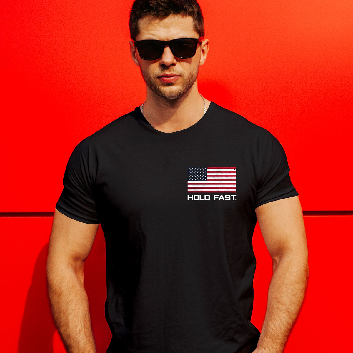 HOLD FAST Mens T-Shirt Hold Fast Flag