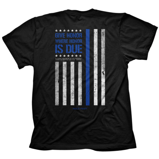 HOLD FAST Mens T-Shirt Police Flag