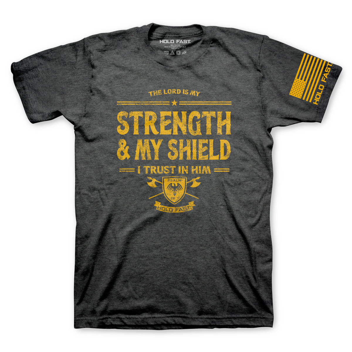 HOLD FAST Mens T-Shirt Strength & Shield