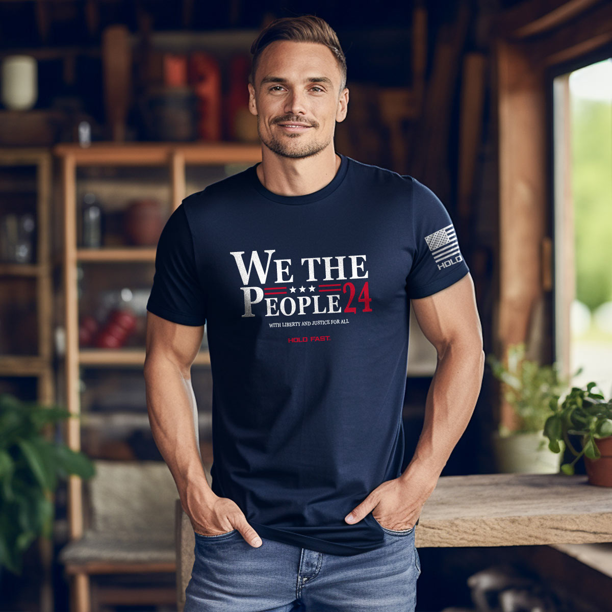 HOLD FAST Mens T-Shirt We The People 24