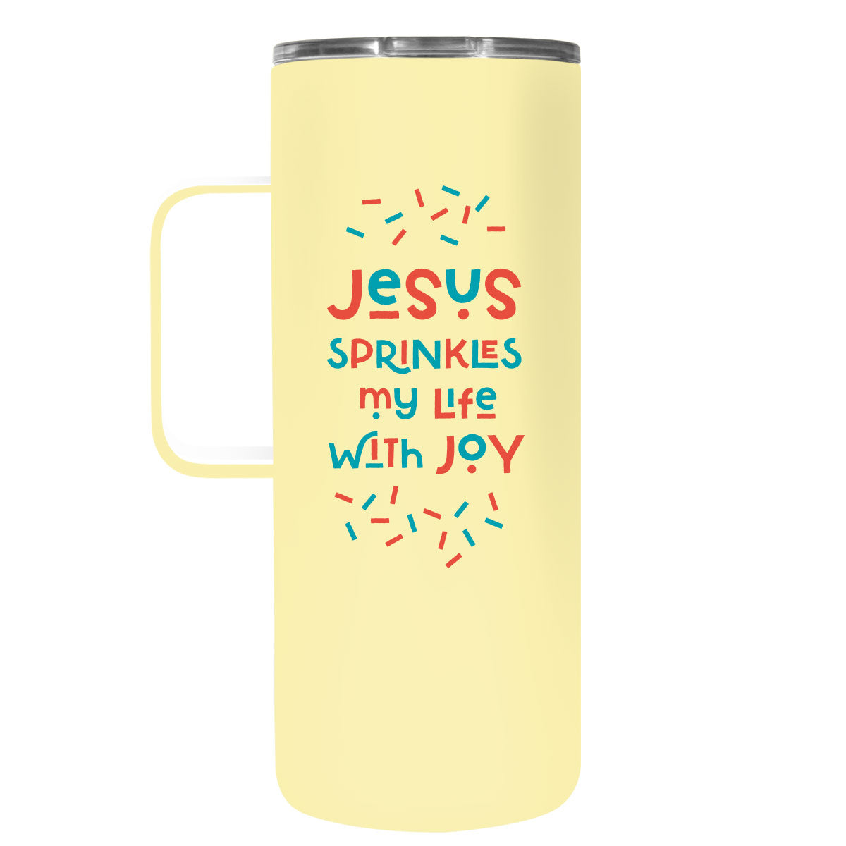 Kerusso 22 oz Stainless Steel Mug With Handle Jesus Sprinkles